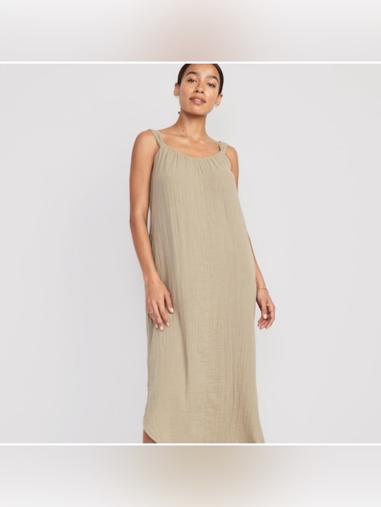Old Navy Dresses & Skirts - Old Navy Sleeveless Double-Weave (or Crinkle Gauze) Cami Maxi Shift Dress XL